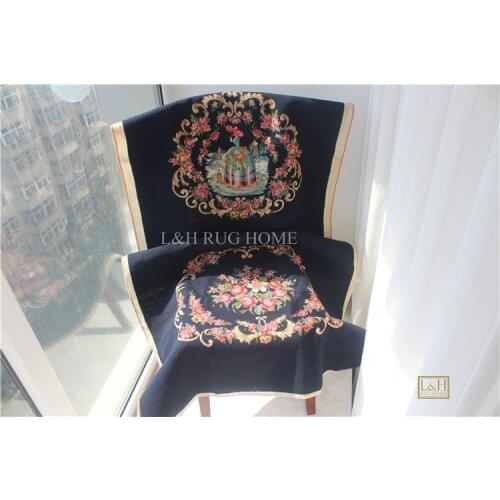 Free Shipping 10K+20K chair cover, needlepoint woolen handmade chair covers with arms
