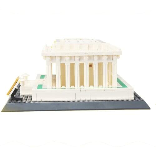 Wange 4216 Blocks World Architecture Lincoln Memorial Model Building Bricks For children Creative Toys Brinquedos Birthday Gifts
