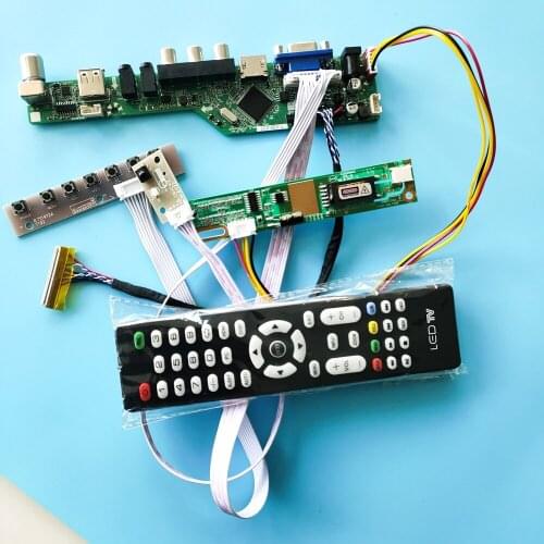For LP141WX3-TLA1 Digital Signal 30pin AV VGA 1 lamps 14.1" Controller Board Module TV Resolution Mother Board 1280X800