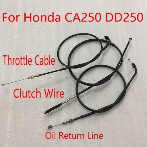 E0443 Motorcycle Throttle Cable Oil Return Line Clutch Wire For Honda CA250 DD250 QJ250-3 Gas Throttle Cable