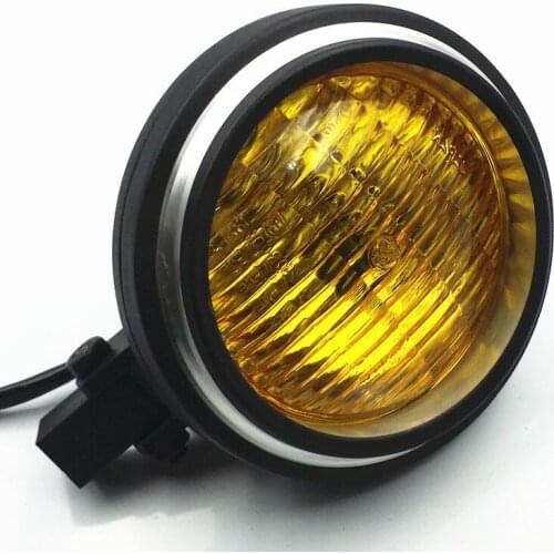 Black/Amber Motorcycle 3 wires High /Low Beam Bullet Headlight For Harley Honda Kawasaki Suzuki Yamaha Old School