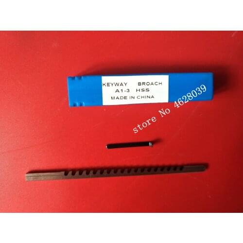 HSS Keyway Broach With Shim High Speed Steel Broaching Tools 3mm A Push-Type Keyway Broach Metric Sized Cutting Machine Tool