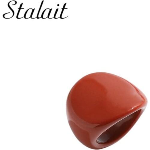 Geometric Resin Rings Jewelry Acrylic Candy Color Ring Travel Souvenir Fashion Female New Arrival Luxuri Design Ring For Woman