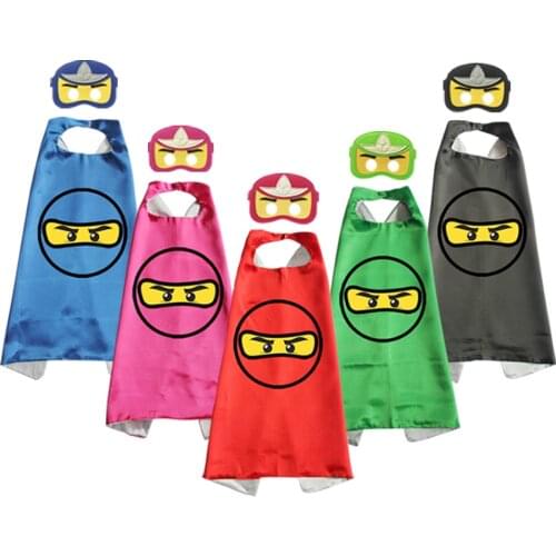 Ninja Costume Childrens Capes with Felt Masks Christmas Easter Halloween Birthday Party Cloak