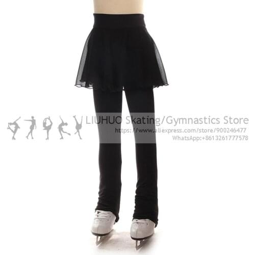 Figure Skating padded Pants skirt Girls Children thin fleece Competition leggings Women Skiing ice skating Trousers for training