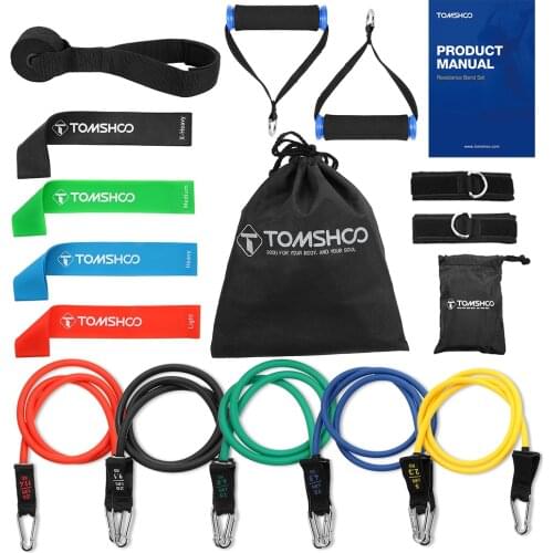 17Pcs Resistance Bands Set Expander Yoga Exercise Fitness Rubber Tubes Band Stretch Training Home Gyms Workout Elastic Pull Rope