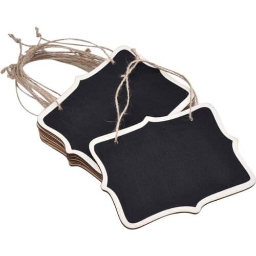 1000pcs Mini Chalkboard Blackboard Hearts tags Natural Wood Chalk Board Strings Place Cards Wedding Party Decoration SN1098