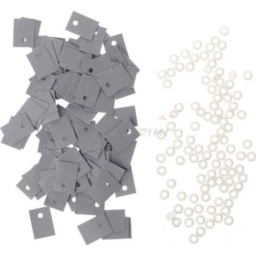 100PCS TO-220 Plastic Insulation Washer Transistor and TO-220 Silicone Pads Insulator Set Dropship