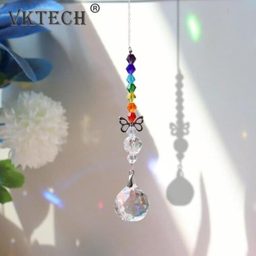 Cartoon Crystal Pendant Charm Necklace DIY Decor Indoor Garden Window Ornament for Girls Women Party Daily Gift