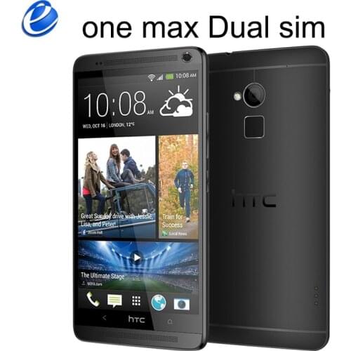 Unlocked HTC One Max Dual sim 16GB ROM 2GB RAM Quad-core 3G Mobile Phone 5.9inch 4MP WIFI GPS HTC ONE MAX Smartphone Android GPS