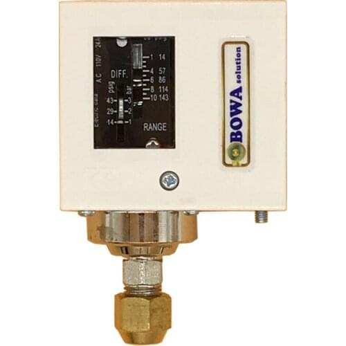 0~10bar adjustable Pressure Switches detect changes in process variables in RO water plants or water circulations in HVAC/R unit