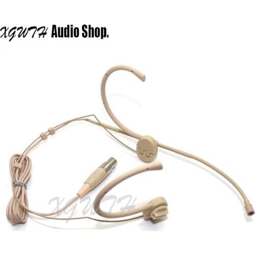 Foldable Condenser Headworn Headset Microphone with 4 Pin XLR TA4F Connector for Shure 4Pin Wireless Body-Pack Transmitter