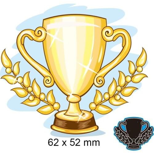 Cutting Dies Trophy New Metal Stencils DIY Scrap Booking Paper Cards Making Decoration 62*52mm