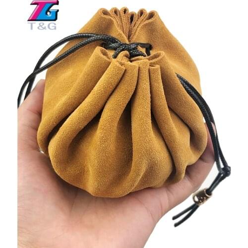 Funny Leather Drawstring Pouch Dice Bag Packing Storage Carry for Polyhedral Cube DND TRPG Tabletop Board Game Accessories