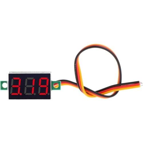 0.36" DC 0-100V 3 bits 3 wires Digital Voltmeter LED Display Voltage Panel Meter