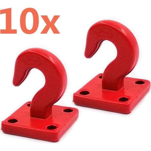 10Pieces Falcon RC Car Metal Rescue Hook Decoration trailer Tow Hook Accessories For 1/10 Models Climbing Car SCX10 Traxxas TRX4