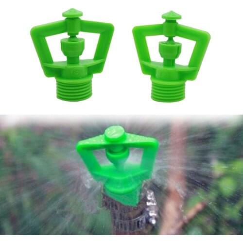 100 Pcs 1/2" Male Thread Micro Rotating Sprinklers 360 Degree Garden Park Greenhouse Lawn Watering Nozzles Irrigation Supplies