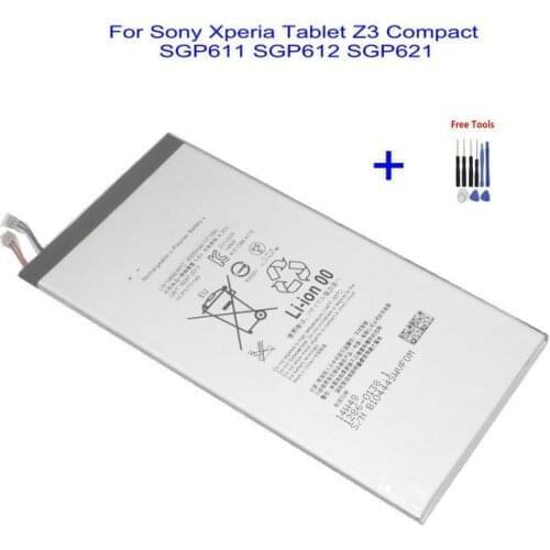 1x 4500mAh LIS1569ERPC Replacement Battery For Sony Xperia Tablet Z3 Compact SGP611 SGP612 SGP621 Batteries + Repair Tools Kit