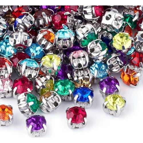 200pcs Acrylic Rhinestone Sewing On Clothes Wedding Dress DIY Fashion Rhinestone Decoration Sticker Sewing Mixed Color