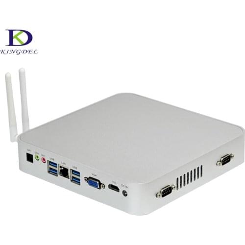 2COM RS232 Fanless Mini Industrial PC Quad Core Intel Celeron N3150 Windows 10 Desktop Computer VGA HDMI Optical Nettop Nuc