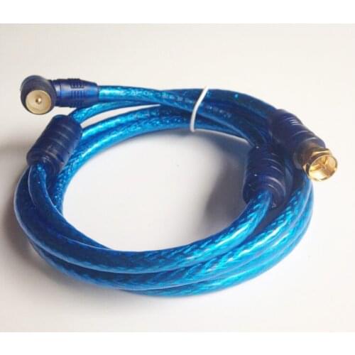 9.5mm 90 Degrees 75ohm Male to F type Male 24k gold plated connector Coaxial TV Satellite Antenna Cable