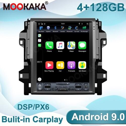 128G Android 9 Tesla Screen Car Multimedia Player For Toyota Fortuner 2016-2019 GPS Navigation Auto Video Audio Stereo Head Unit
