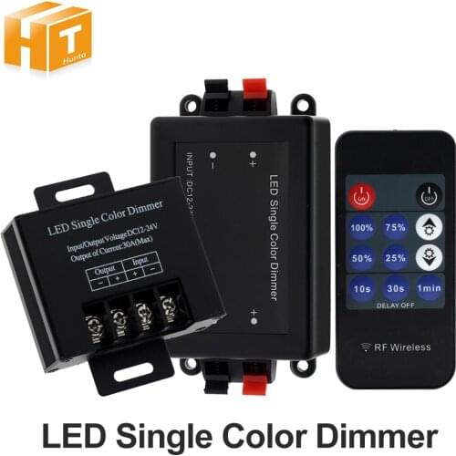 LED Single Color Dimmer Wireless LED Controller 11 Key RF Remote Control Adjust Brightness Switch For LED Strip12V 24V