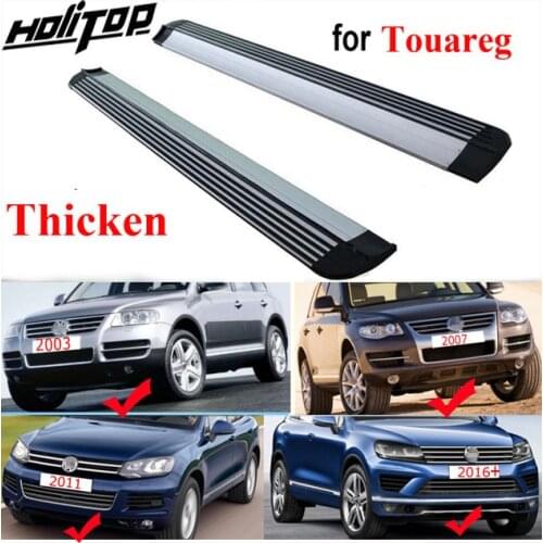 OE running board side step nerf bar For VW Touareg 2003-2018,real thicken aluminum alloy,very heavy, powerful enough, load 300kg