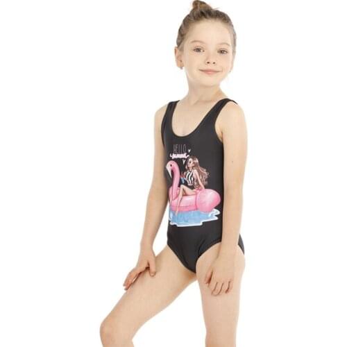 2021 New Childrens One-piece Swimsuit Girls Cute Print Vacation Beach Swimsuit Bikini