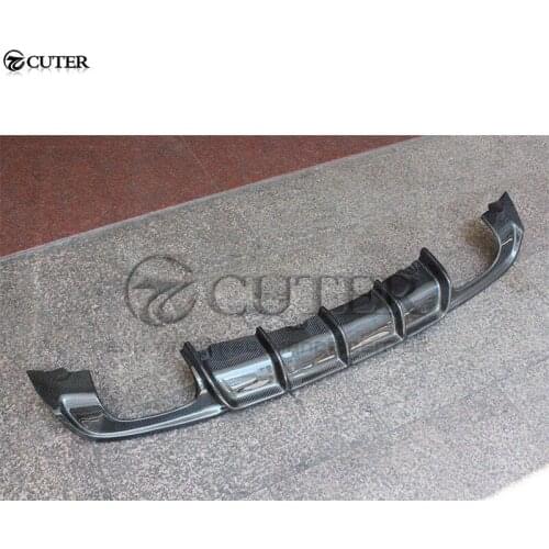 F30 3 series Carbon Fiber rear bumper lip four out Back Bumper Spoiler diffuser for BMW F30 320i 325i 335i standard bumper 16-18