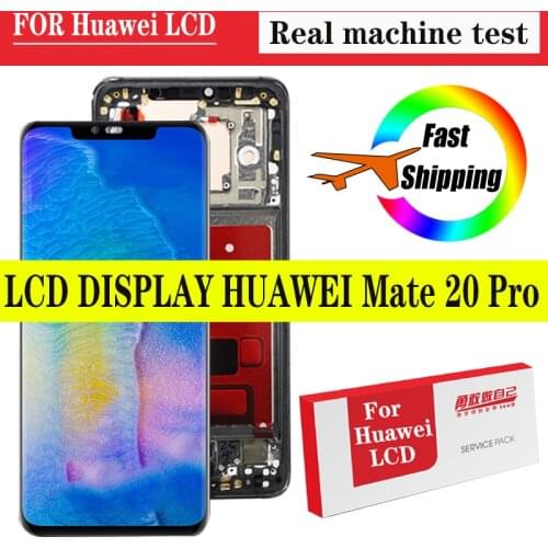 Original 6.39'' Display with frame fingerprint Replacement for Huawei Mate 20 Pro LCD Touch Screen LYA-L29 Digitizer Assembly