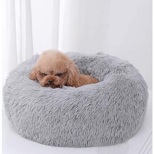 30 Pet Dog Bed Long Plush Super Soft Pet Bed Kennel Round Dog House Cat Bed For Dogs Bed Cushion Big Large Mat Bench Pets