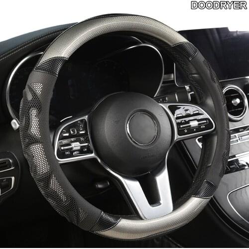 DOODRYER Carbon Fiber Leather Car Steering Wheel Cover For Mazda 2 3 5 6 7 8 CX3 CX5 CX7 CX98 CX9 MX5 MX7 RF Version