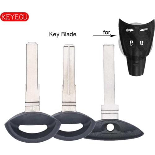 KEYECU 10PCS/LOT Smart Remote Key Insert Blade for SAAB 9-3 93 2003-2010