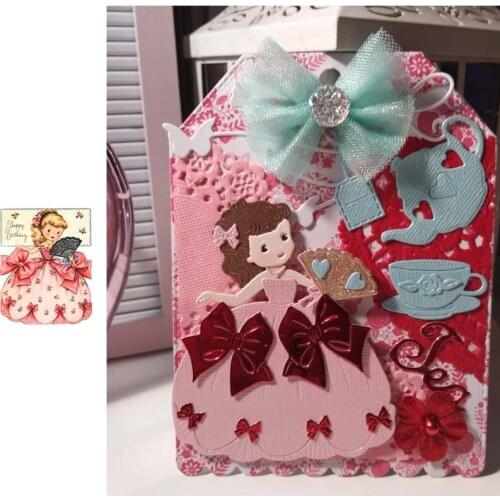 2019 Princess Retro Girl Metal Cutting Dies Fustelle Metalliche Per Scrapbooking