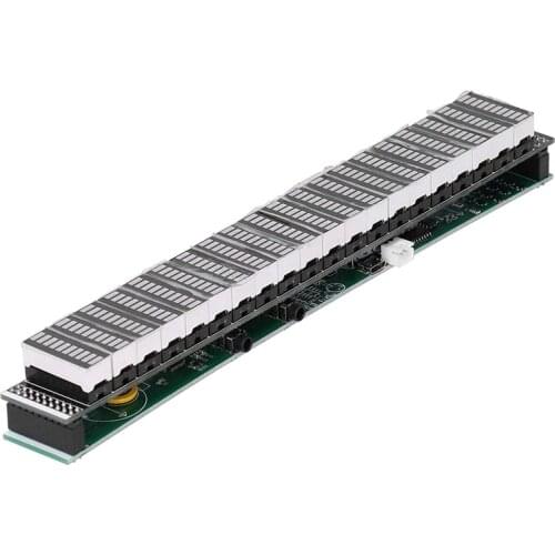 Multicolor Power Amplifier 20 Segment LED Music Spectrum Amplifier 10‑Level 5-12V Power Supply Clock Function