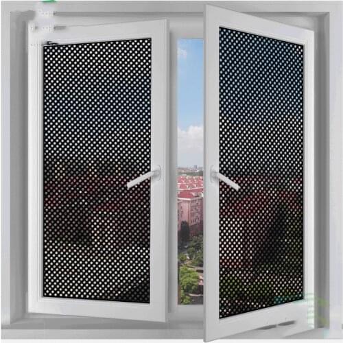 Multi-function Perforated Mesh Window Film Self Adhesive Translucent Window Glass Sticker Home Office Privacy Light StickerLA503