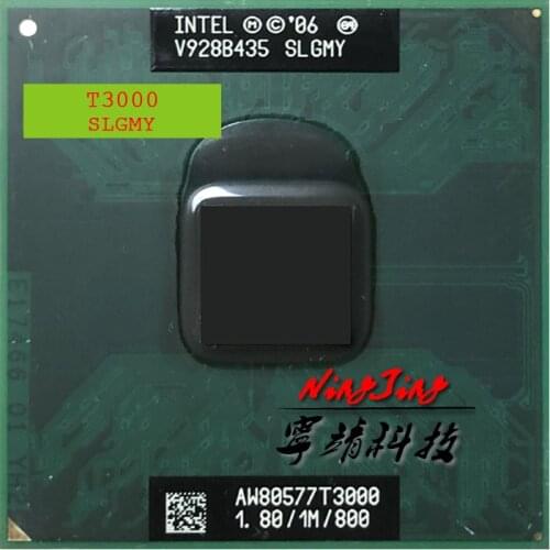 Intel Mobile Celeron Dual-Core T3000 SLGMY 1.8 GHz Dual-Core Dual-Thread CPU Processor 1M 35W Socket P