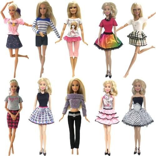 NK 10 Set 2020 Newest Princess Doll Outfit Beautiful Party Clothes Top Fashion Dress For Barbie Doll Best Girls' Gift Baby Toys