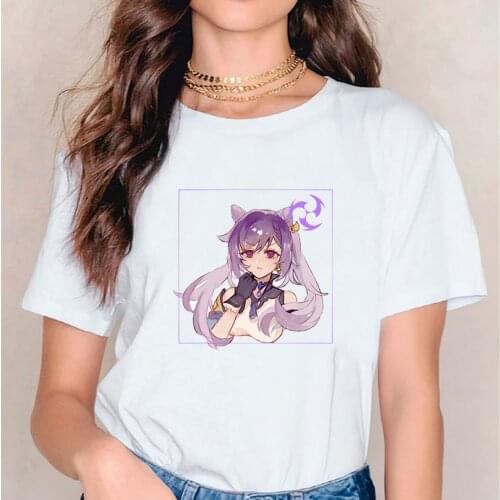 New Game Genshin Impact Print Woman Tshirts Graphic T Shirts Women Aesthetic Japanese Style Harajuku Clothes Casual Female Anime