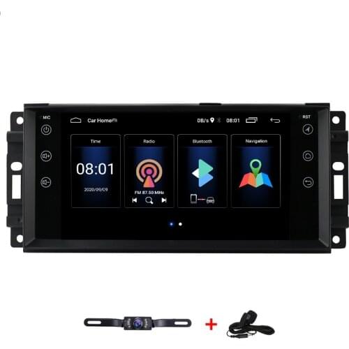 Ossuret 6.2'' Android 10 Car radio GPS Navigation for Jeep Cherokee 2009 2008 2010 Wrangler Dodge Chrysler Multimedia DVR SWC FM