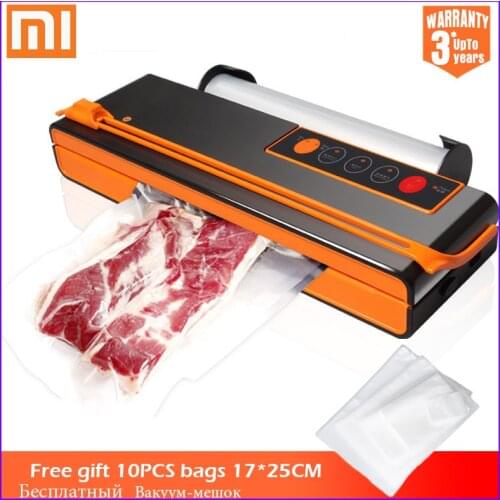 XIAOMI Mijia Vacuum Sealer Machine Storage Bags Vacuum Sealing Rolls Keep Fresh Food Free Gift Include 10pcs Bags