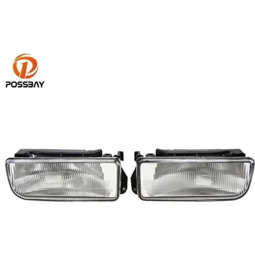 POSSBAY Front Bumper Fog Lights Housing Replacement for BMW E36 3-Series 1990 1991 1992 1993 1994 1995 1996 1997 1998 1999 2000