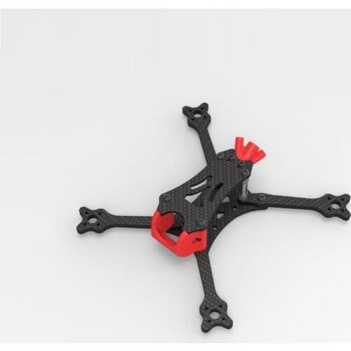 TransTEC Laser Mini Racing Quad Frame, Wheelbase 155mm, 3K Carbon Fiber + 7075 Aluminium Column, Mount Hole M2, Support Camra