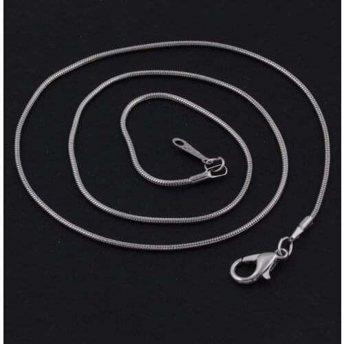 Trendy-beads Popular 17 inch Length Silver Plated Alloy Necklace Snake Bone Chain Jewelry For Pendant