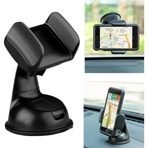360 Degree Adjustable Multifunction Car Interior Phone Holder Silicone Cradle Mobile Stand