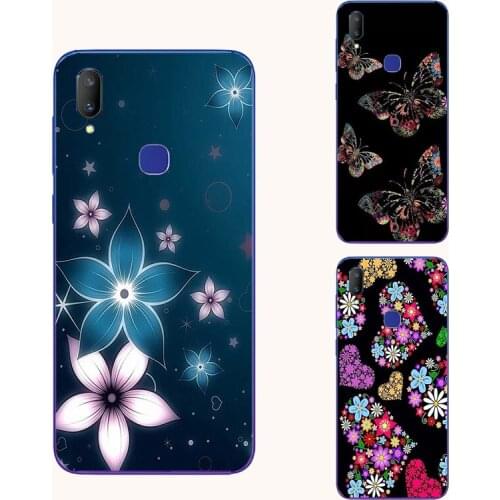 Flower shape butterfly cat silicone phone case For Vivo Y65 Y66 Y67 Y91 Y91c Y91D Y91i Y95 Y93 Lite floral leaves phone case