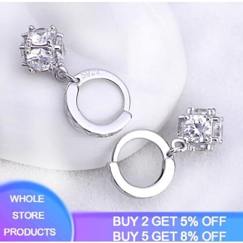 High Quality 925 Sterling Silver Rhinestones Crystal Ball Stud Earring Bead Jewelry 8mm Stud Earrings For Female Fashion Jewelry