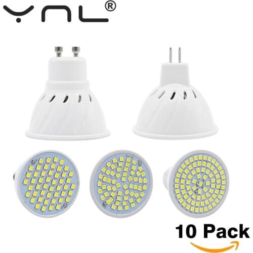 10PCS/Lot Lampada Led E27 E14 GU10 MR16 Led Lamp 220V High Bright Bombillas LED Bulb SMD2835 48 60 80LEDs Lampara For Spotlight