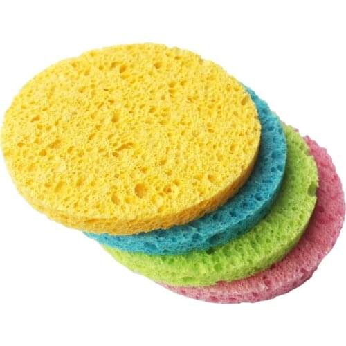 10 Pcs Compress Puff Face Wash Pad Cleanup Exfoliator Soft Makeup Flutter Portable Cleansing Sponge Skin Care Makeup Remover